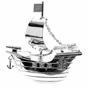Silverplated Pirate Ship Money