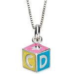 D For Diamond ABC Cube Pendant