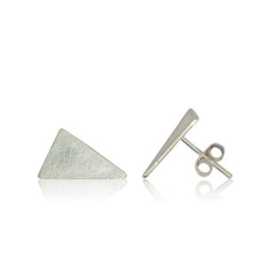 Polish Silver Triangle Earring