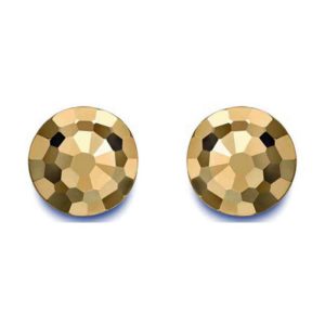 9ct Round Hammered Earring