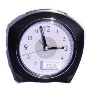 London Clock Black Alarm