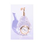 Glass Pear Miniture Clock
