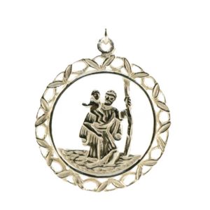 Silver 25mm Open St Christopher