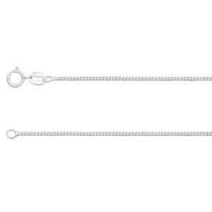 Silver 1.2mm Curb Chain 22in